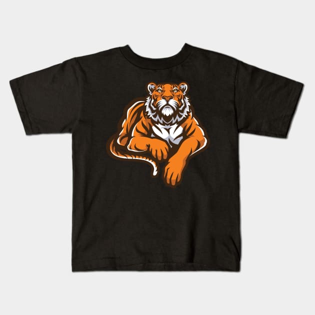 Tiger king Kids T-Shirt by samsa